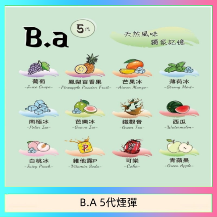 B.A 5代主機煙彈電子煙一盒三顆